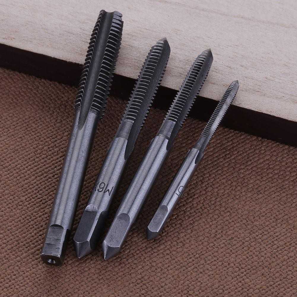 6pcs T-type Wrench Drill Kit Tools Tapping Hand Machine Screw Thread Tap Twist Bit M3/M4/M5/M6/M8 Tap Set DIY Tool