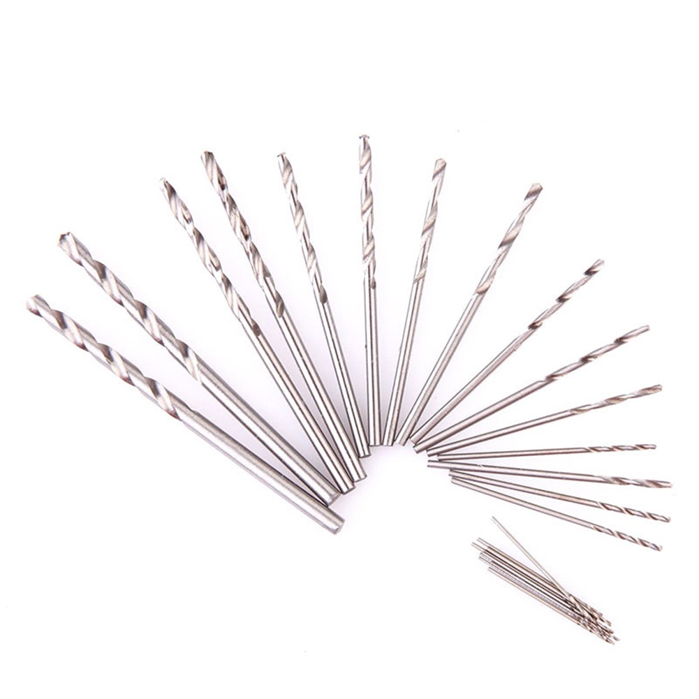 25Pcs Mini Micro HSS Twist Drill Bits Set Metric Sizes 0.5-3.0mm For PCB CraftsWoodworking Metal Wood Tools