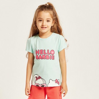 Sanrio Hello Kitty Print T-shirt with Short Sleeves - Set of 2