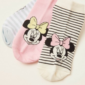 Disney Minnie Mouse Ankle Length Socks - Set of 3