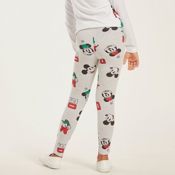 Disney All-Over Minnie Mouse Print Leggings with Elasticated Waistband