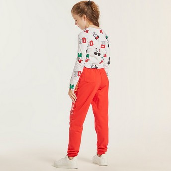 Expo 2020 Slogan print Jog Pants with Pockets and Drawstring Closure