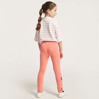 Disney Minnie Mouse Print Leggings with Elasticated Waistband