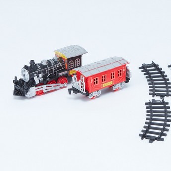 Classic Electric Train Playset with Light and Sound