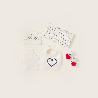 Juniors 12-Piece Heart Print Clothing Gift Basket Set