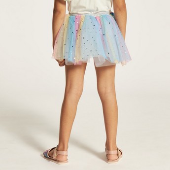 Charmz Embellished Tutu Skirt with Elasticated Waistband