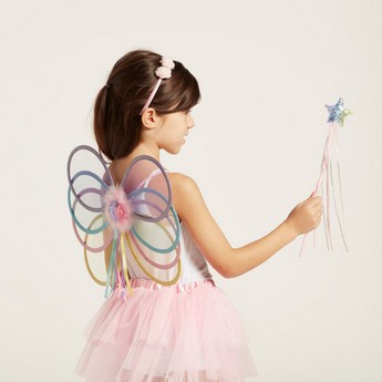 Charmz Butterfly Glitter Detail Wings with Star-Shaped Wand