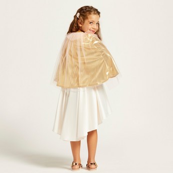 Charmz Mesh Tiered Drape with Tie-Ups