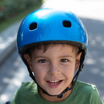 Micro Metallic Helmet with Adjustable Buckle Strap Closure