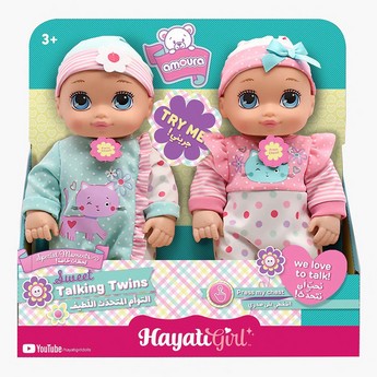 Hayati Baby Amoura Sweet Talking Twins Doll Playset - 10 inches