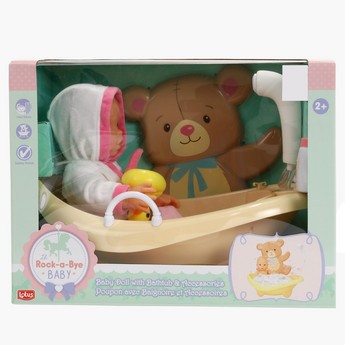 Baby Doll and Bath Accessory Playset