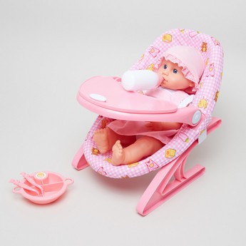 Nursery Baby Doll Playset with 5-in-1 Accessories