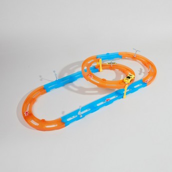 Juniors Super Racer Track Playset with 1 Pull Back Car