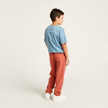Solid Knit Pants with Pockets and Elasticated Waistband