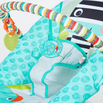 Bright Starts Zig Zag Zebra Vibrating Bouncer with 3-Point Harness