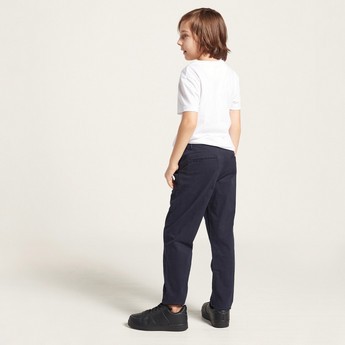 Juniors Solid Chinos with Pockets and Belt Loops