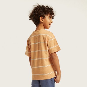 Eligo Striped T-shirt with Short Sleeves and Pocket
