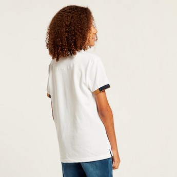 Juniors Polo Neck T-shirt with Short Sleeves