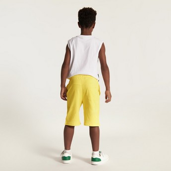 Juniors Solid Shorts with Elasticated Waistband and Pockets