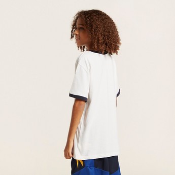 Reebok Graphic Print T-shirt with Short Sleeves