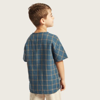 Eligo Checked Shirt with Short Sleeves