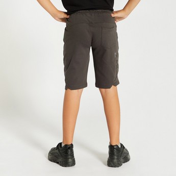 XYZ Panelled Shorts with Drawstring Closure and Pockets