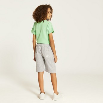 XYZ Solid Shorts with Drawstring Closure and Pockets