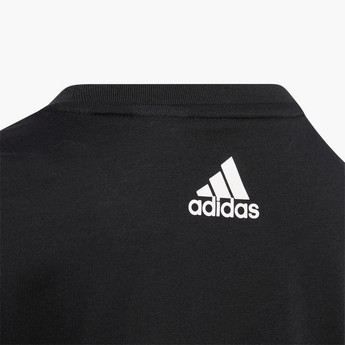 adidas Graphic Print Crew Neck T-shirt with Short Sleeves