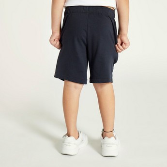 PUMA Printed Mid-Rise Shorts with Elasticated Waistband and Pockets