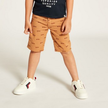 Lee Cooper Printed Crew Neck T-shirt and Shorts Set