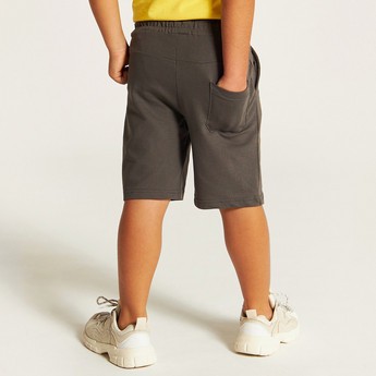 Juniors Printed Shorts with Drawstring Closure and Pockets