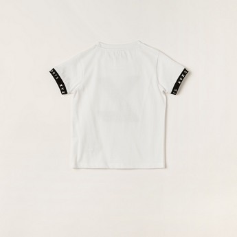 XYZ Printed Crew Neck T-shirt with Short Sleeves