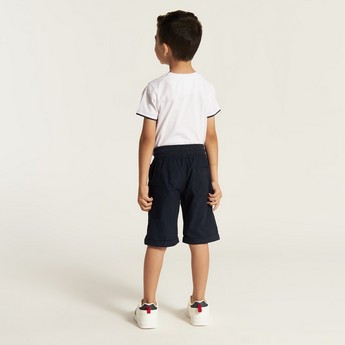 Juniors Solid Shorts with Drawstring Closure and Pockets