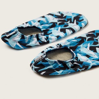 Slipstop Shark Print Slip-On Shoes