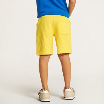 Juniors Solid Shorts with Drawstring Closure and Pockets