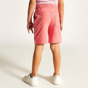 Juniors Solid Shorts with Drawstring Closure and Pockets