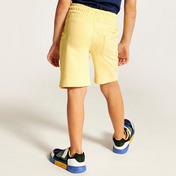 Juniors Solid Shorts with Drawstring Closure and Pockets