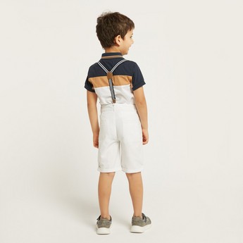 Juniors Solid Shorts with Suspenders