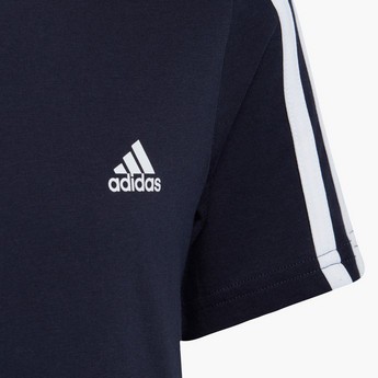 adidas Printed Crew Neck T-shirt with Short Sleeves