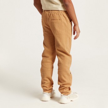 Eligo Textured Pants with Pockets and Drawstring Closure