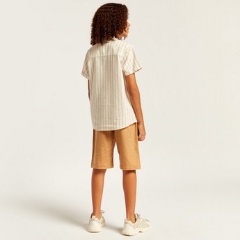 Eligo Striped Shirt with Solid Shorts