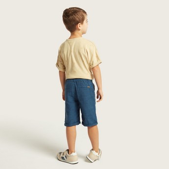 Eligo Solid Shorts with Pockets and Drawstring Closure