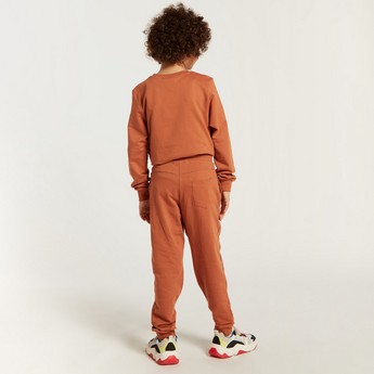 Juniors Solid Knit Joggers with Pockets and Drawstring Closure