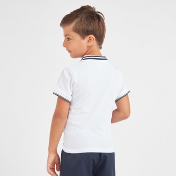 Juniors Solid Polo T-shirt with Short Sleeves