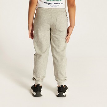 Juniors Solid Jog Pants with Pocket Detail and Drawstring