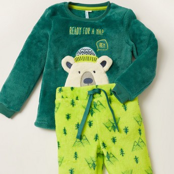 Juniors Graphic Print T-shirt and Pyjamas Set