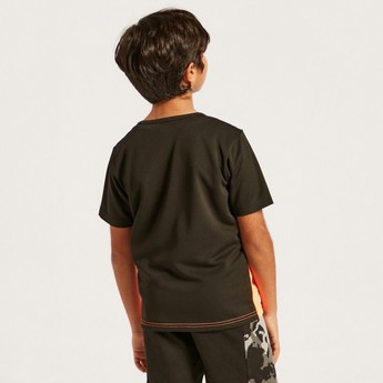 PUMA Panelled Round Neck T-shirt with Short Sleeves