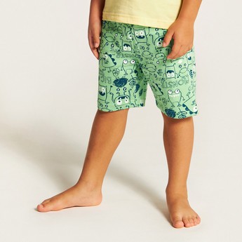 Juniors Graphic Print T-shirt and Shorts Set