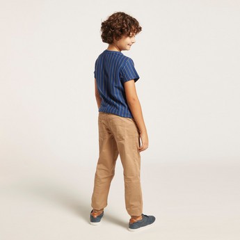 Juniors Solid Pants with Pockets and Drawstring Closure