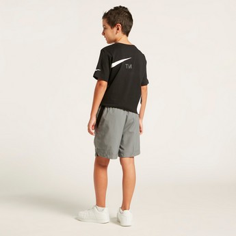 Nike Solid Shorts with Elasticated Waistband and Pockets